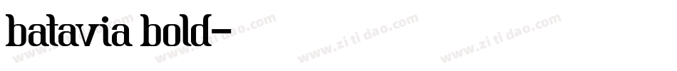 batavia bold字体转换